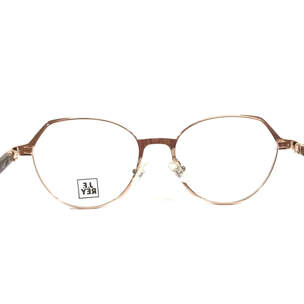 J.F. Rey Petite Eyeglasses Frames PM086 5530 Gray Rose Gold Burgundy 47-16-140